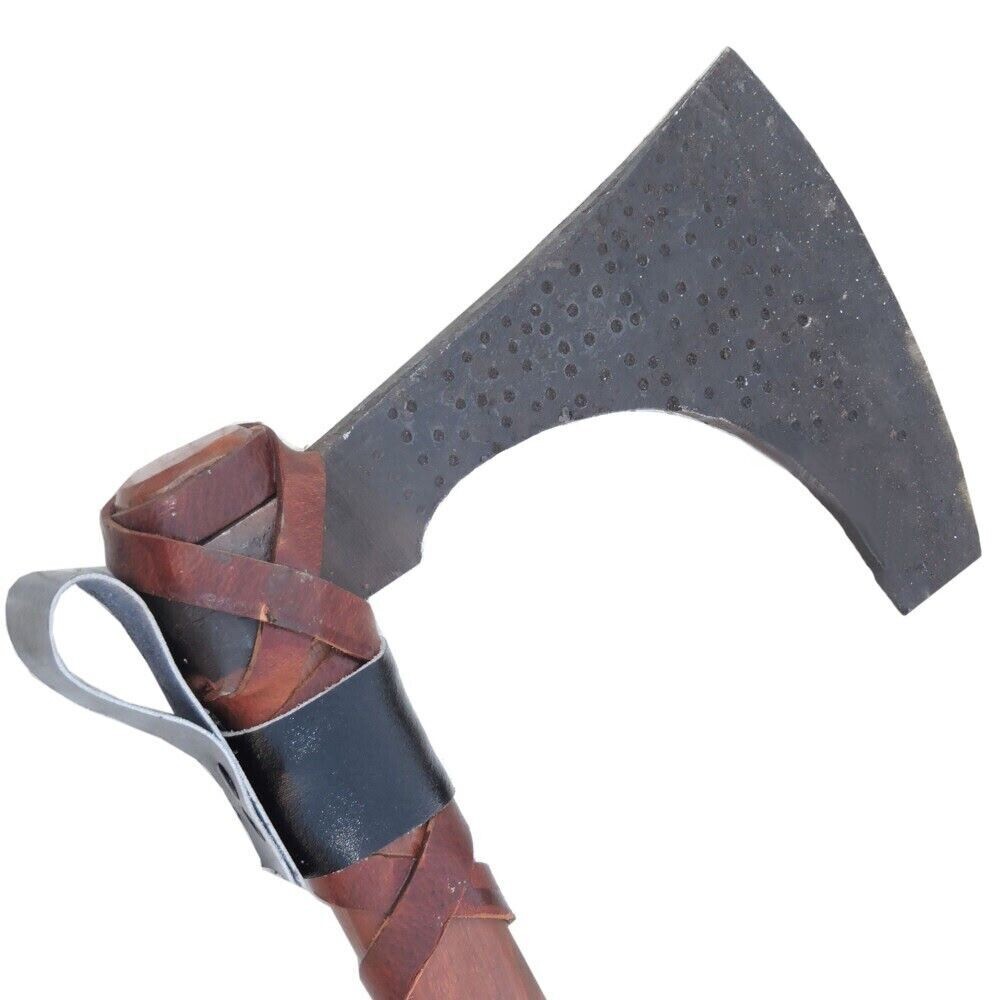 Hand Forged Viking Age Carbon Steel Bearded Axe - Fully Functional 30"