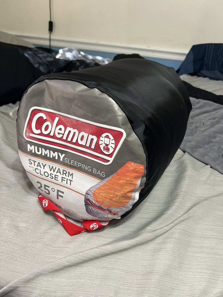 Orange Mummy Coleman Silverton 25  Sleeping bag , Degrees 82” x 32”