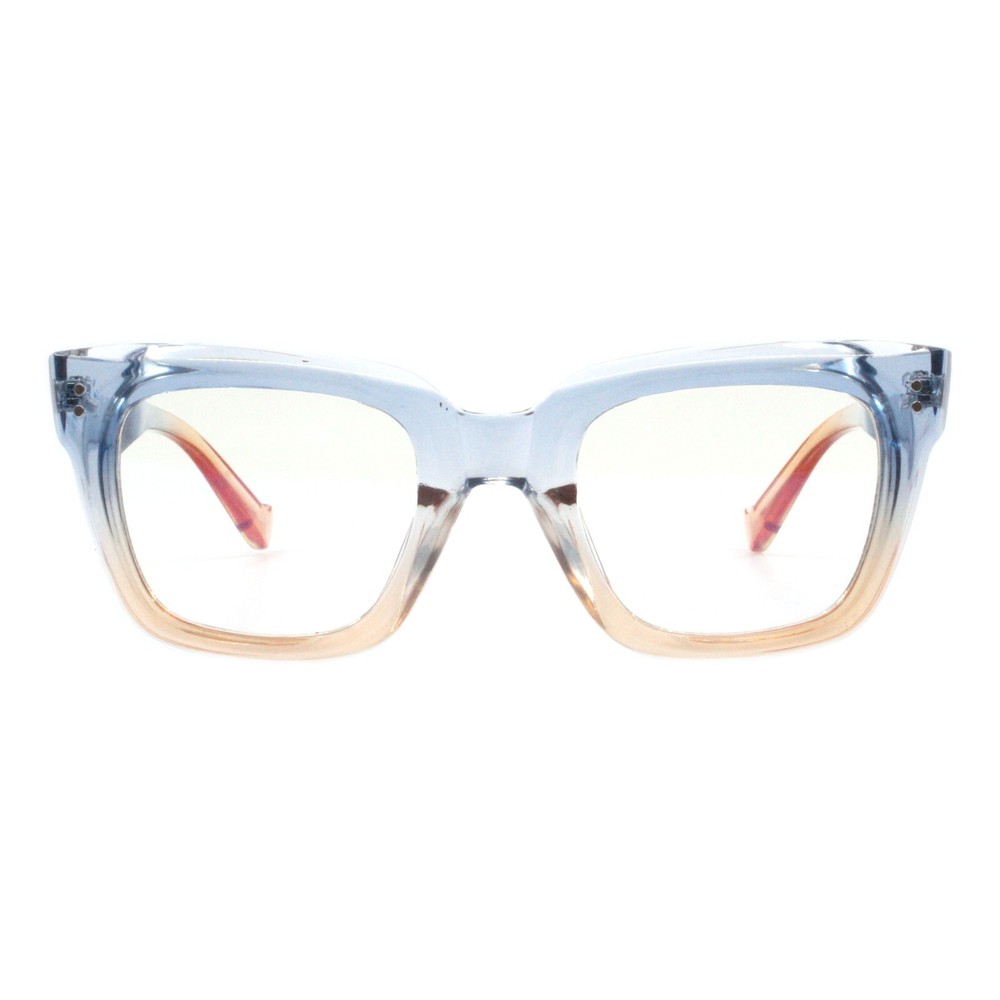 Blue Light Blocker Glasses Thick Square Translucent Colors Unisex UV400