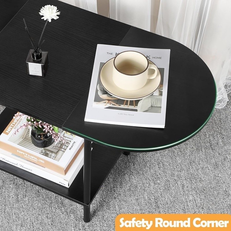 Multi-Functional Rustic Coffee Table W/ Storage Small Spaces Easy Assembly New