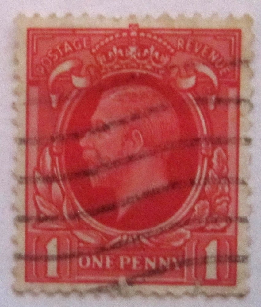 King George V 1d Red