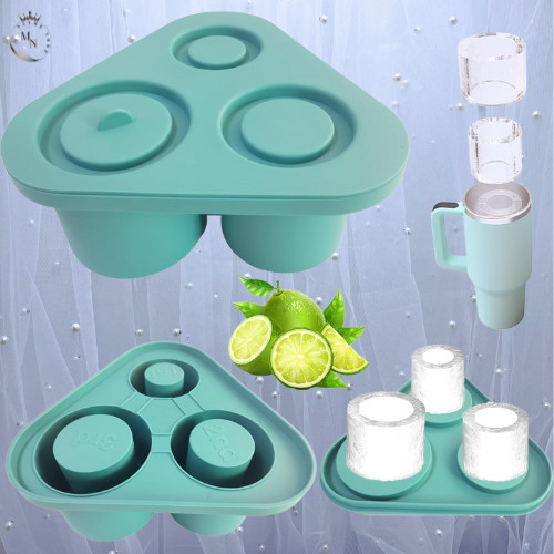 Reusable Silicone Ice Cube Mold with Lid Easy Release Freezer Maker Tray