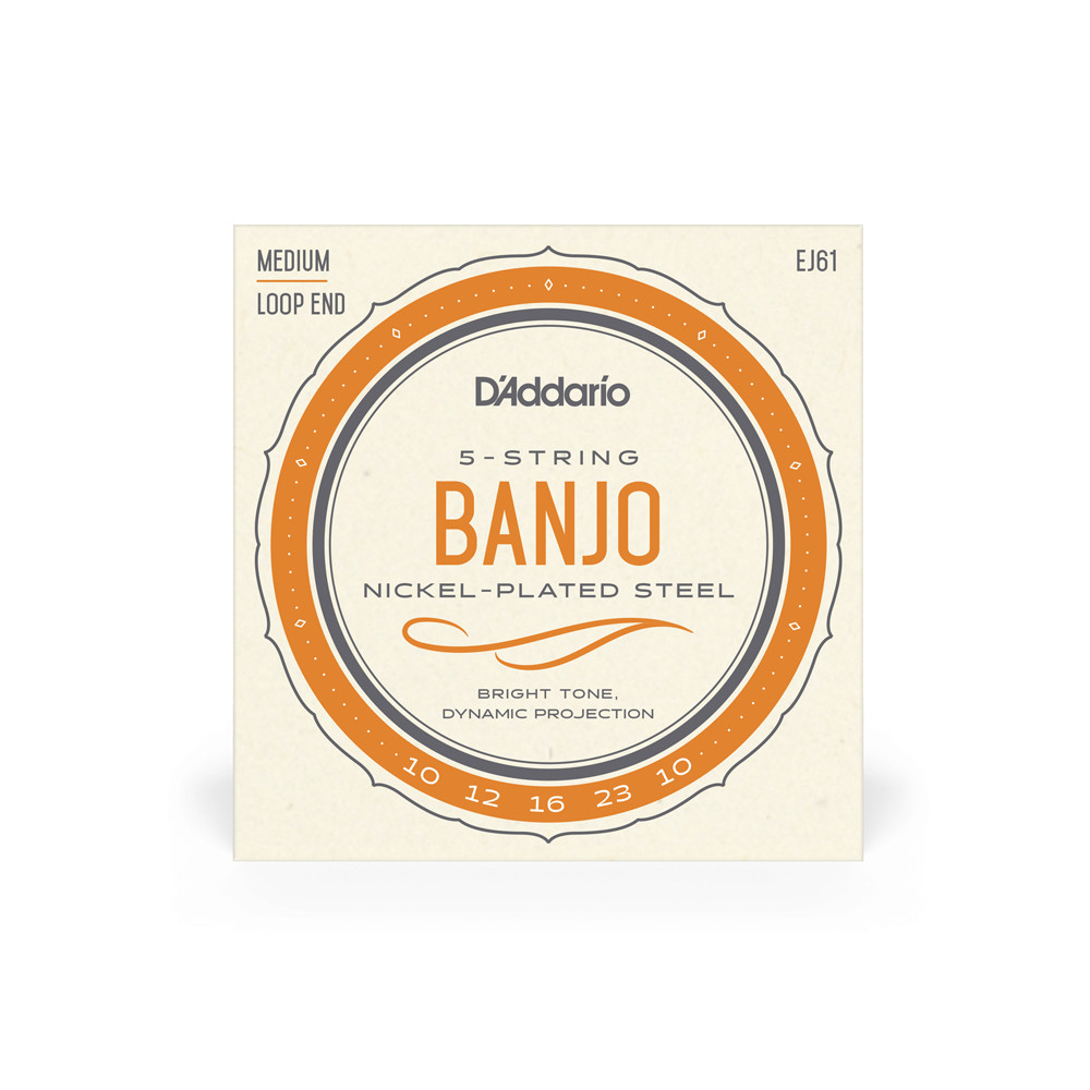 D'Addario EJ61 5-String Banjo Strings Set - Medium .010 - .023 (J61)