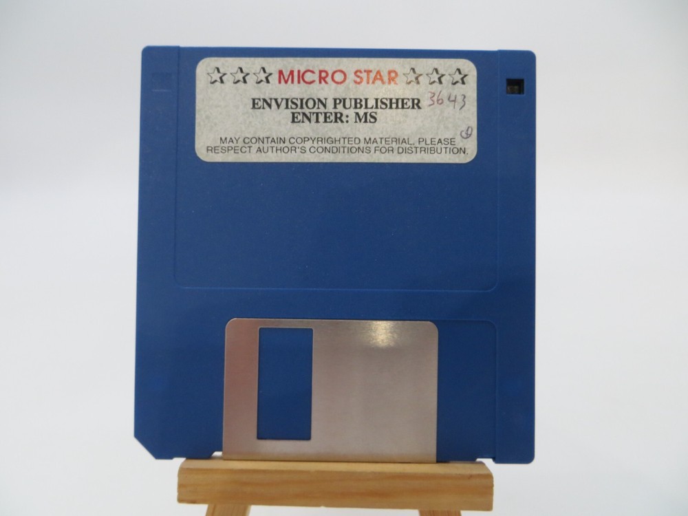 3.5" Floppy Disk Micro Star ENVISION PUBLISHER computer program disc