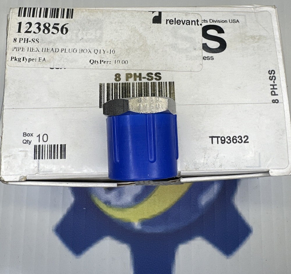 Parker 8 PH-SS 1/2" Mnpt 316 SS Hex Head Plug