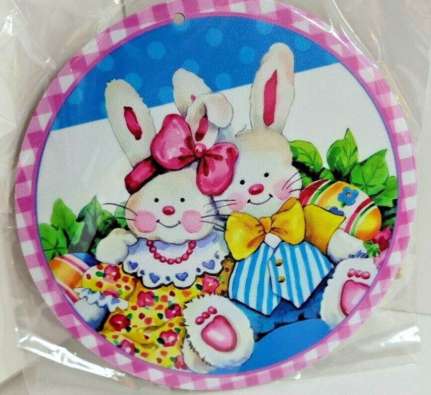 Spring Easter Round Wood Sign 5.9"