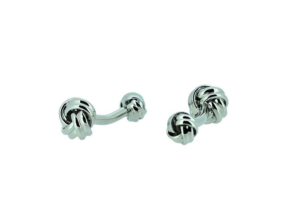 Double Knotted Cufflink Gold or Silver plated