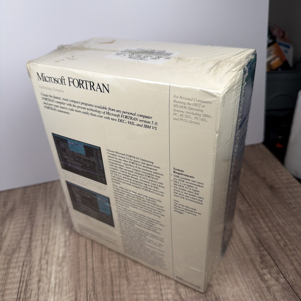 Microsoft Fortran Optimizing Compiler 5.0 - 1989 Vintage SEALED