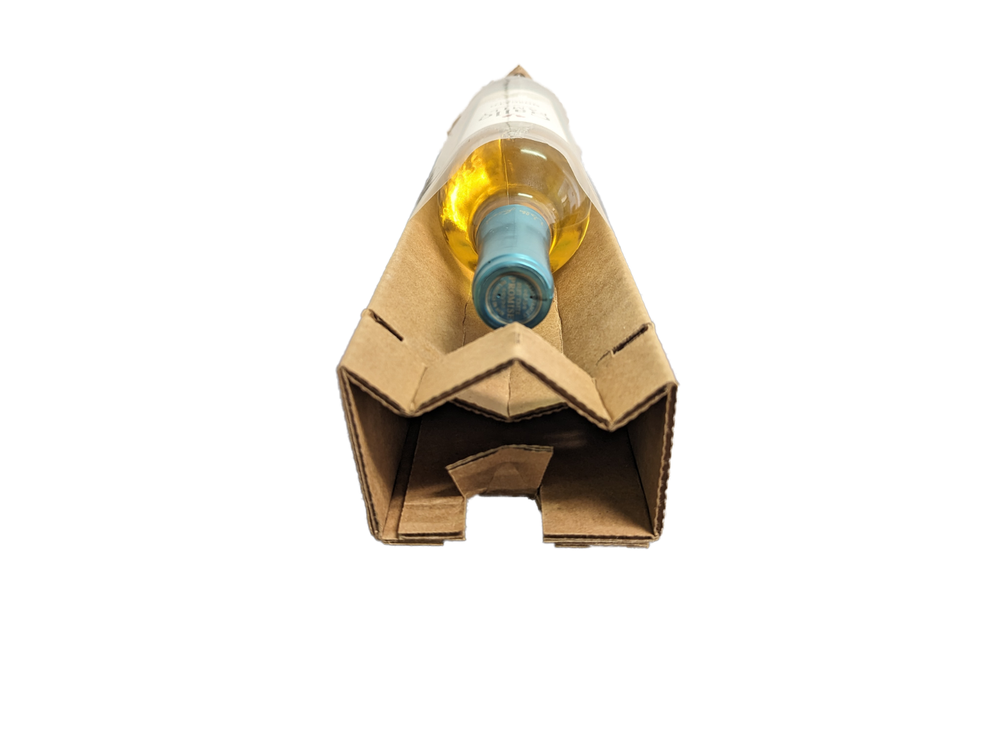 Single Wine Bottle Protective Packaging with Box - (5 Count Bundle)