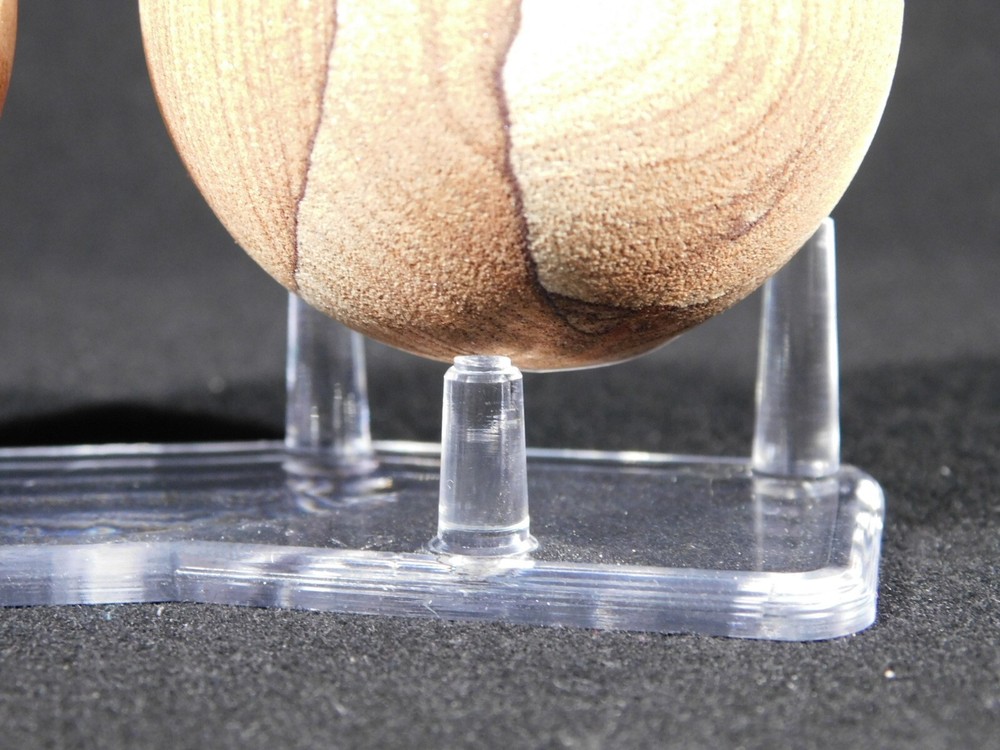DOUBLE Three Post SPHERE Display Stand SMALL Size Clear Acrylic