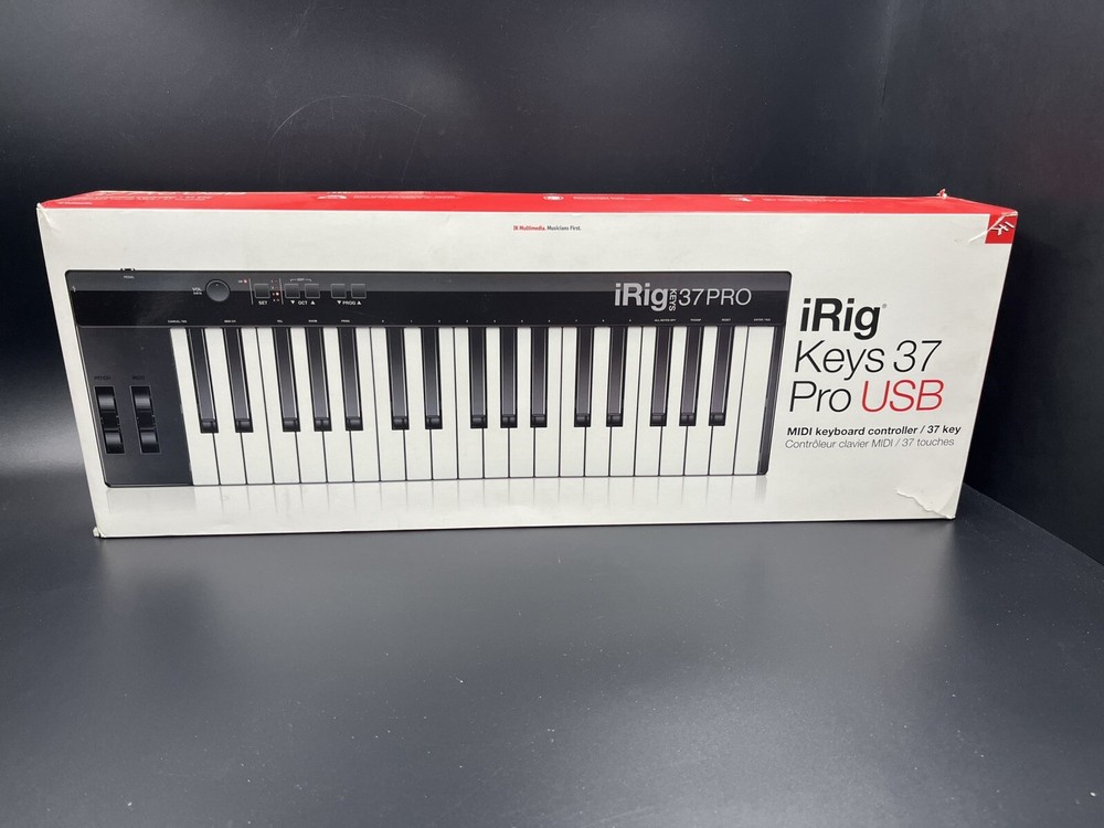 IK Multimedia iRig 37 Pro Keys USB MIDI Controller Keyboard Cable NEW OPEN BOX