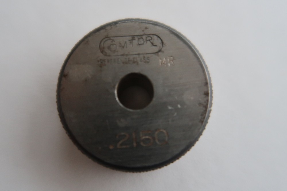 Comtor .2150 Diameter Master Smooth Plain Bore Ring Gauge
