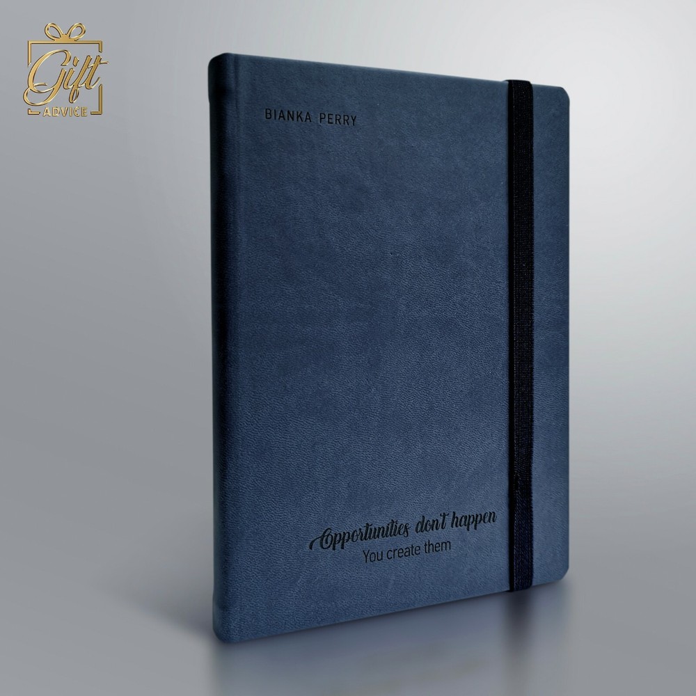 Personalised Customized Engraved Leather Notebook Journal Diary A5 Gift