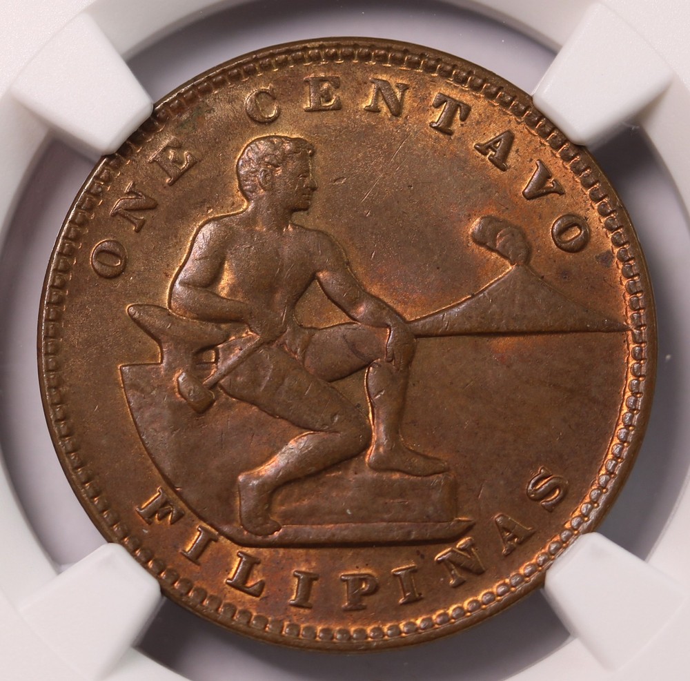 1936 US Admin- Philippines  1 Cent Coin KM# 163 NGC  MS 63BN