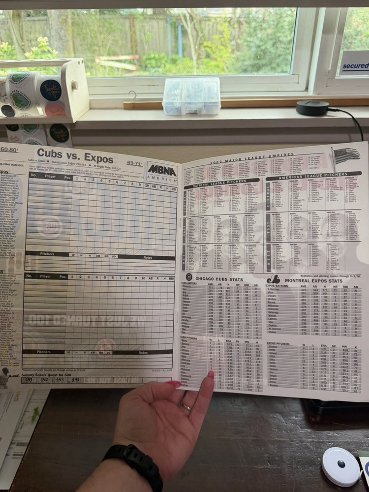 2000, 2002 MLB Chicago Cubs Program Scorecards