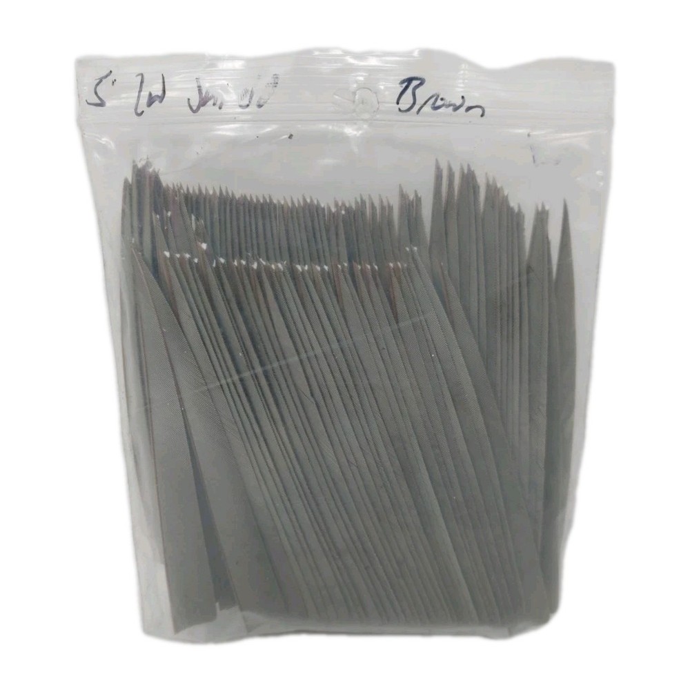 100 Pack Archery Arrow Feathers 5" Left Wing: Shield Brown