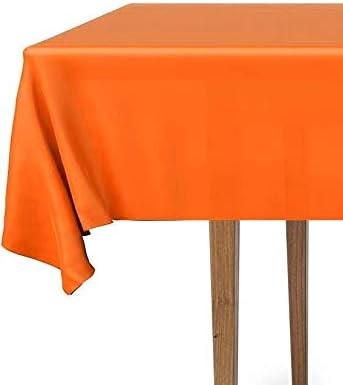 DecorRack 2 Rectangular Tablecloths BPA-Free Plastic, 54 x 108 2 Pack, Orange
