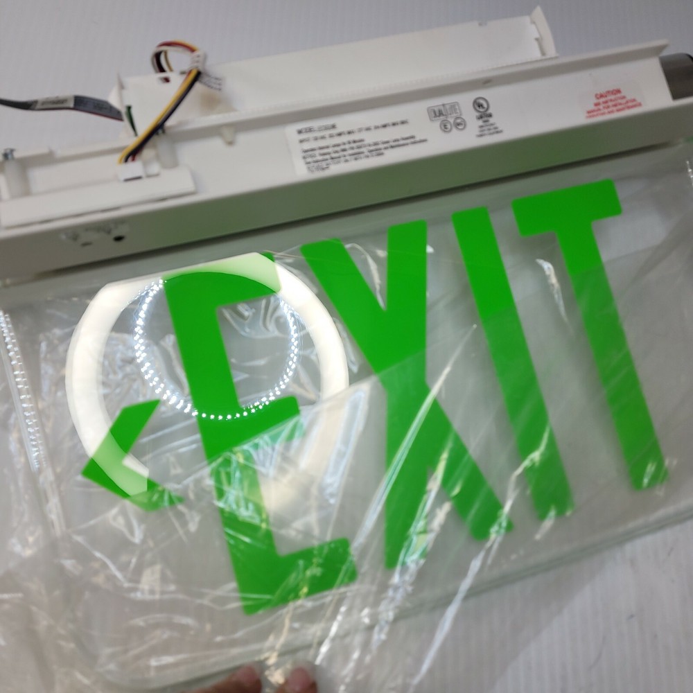 LECSGLWE Recessed Edge-lit LED Exit Sign SEE DESCRIPTION