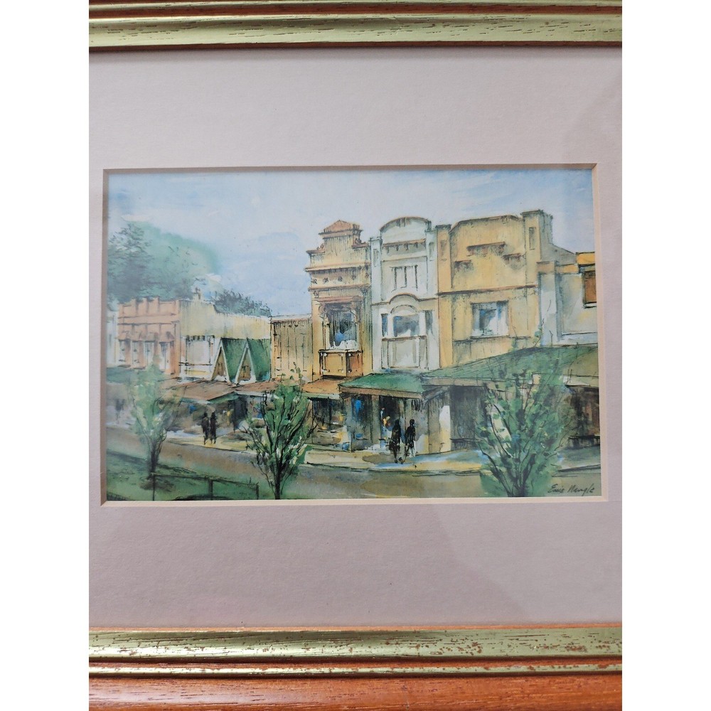 Visiting Leura village by Essie Nangle Framed artwork