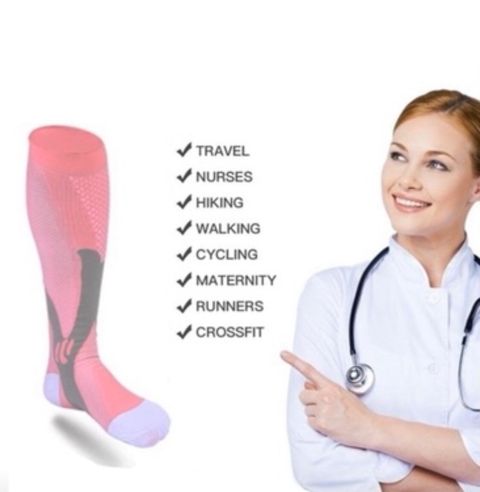 Pink Compression Socks Unisex (SIZE XXL)