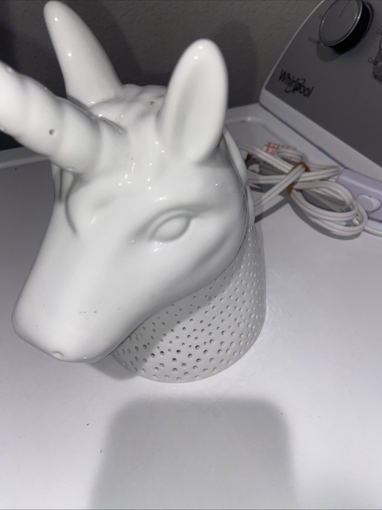 White Ceramic Unicorn Night Light