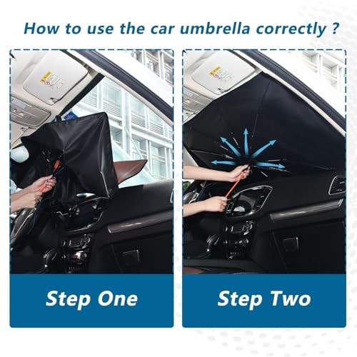 Windshield Sun Shade Umbrella Cat with Sunglasses Driving Car Foldable multi 16