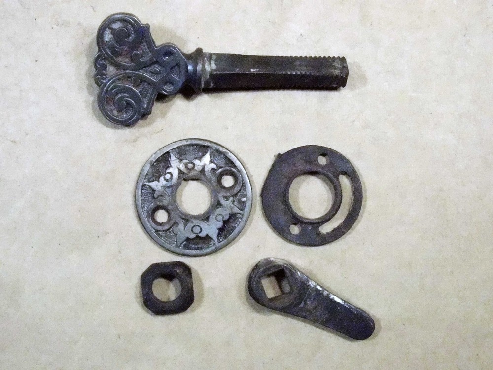 Unusual original Victorian thumb turn latch