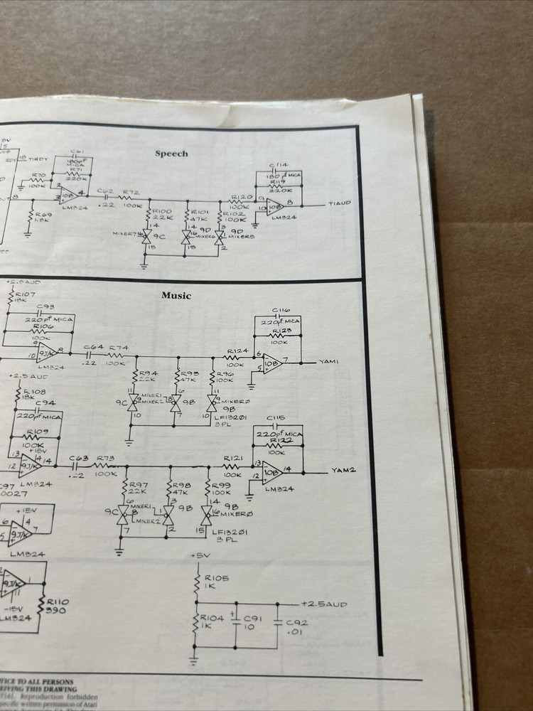Original Atari PaperBoy Schematic Package Only arcade Video game manual