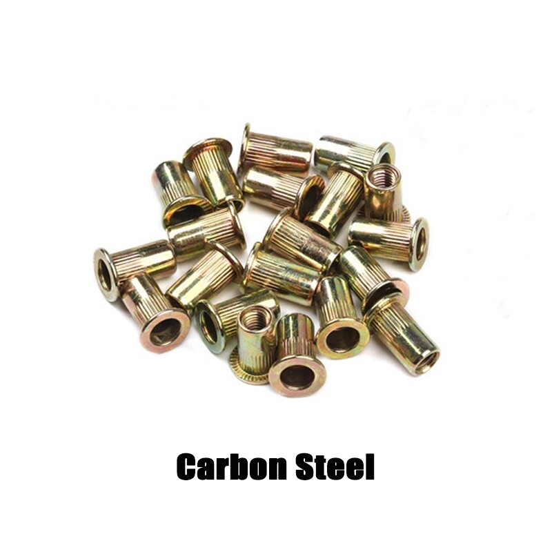 10x M3-M12 Flat Head Metric Threaded Blind Rivet Nut Insert Rivnut Nutsert Screw