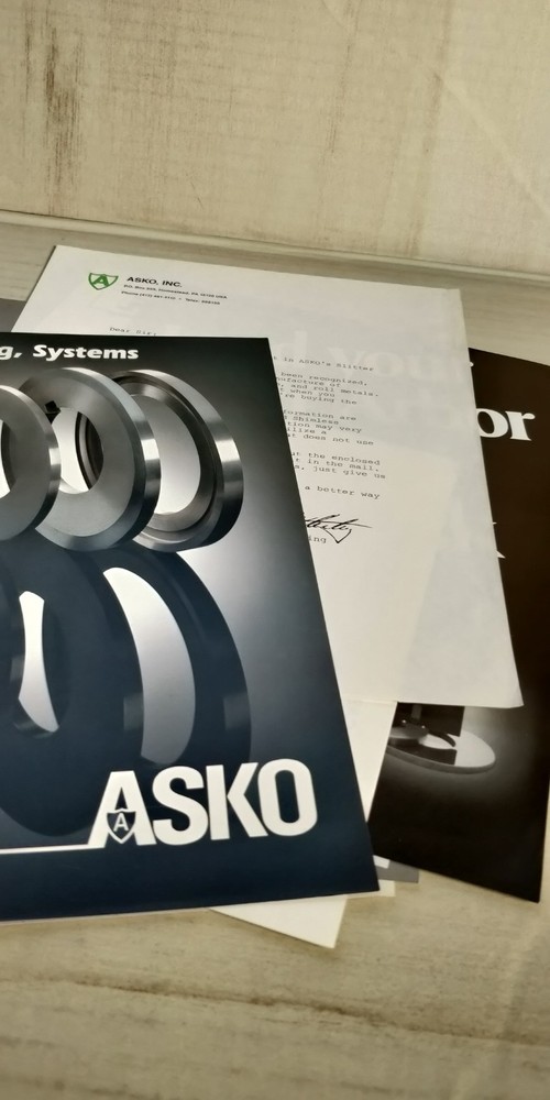 1986 ASKO catalog slitter tooling system and services C3