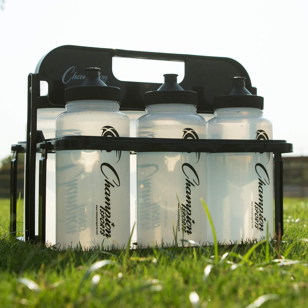 Plastic Water Bottle Set, Quart, Black