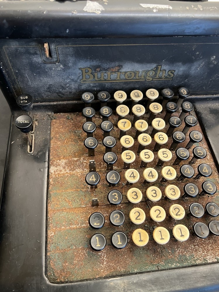 Burroughs Vintage Mechanical Adding Machine Calculator Arithmometer