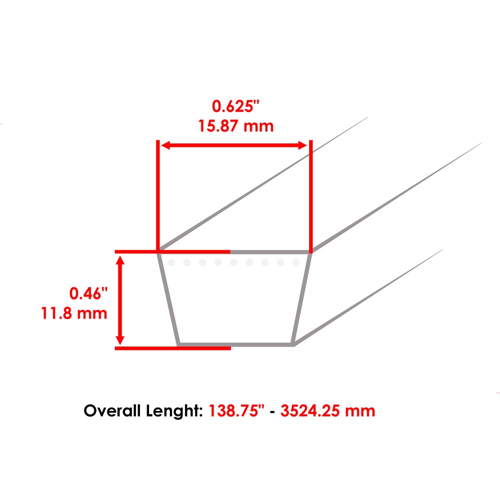 Deck Belt for Husqvarna YTH22K48 YTH2348 YTH23K48 YTH23V48 YTH24V48