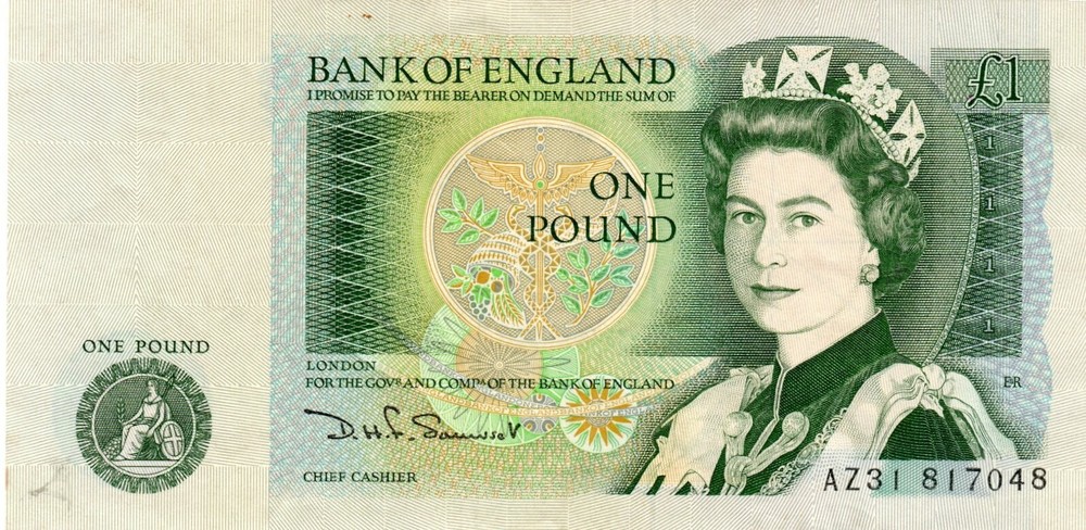 Banknote Great Britain P377b 1 Pound 1981
