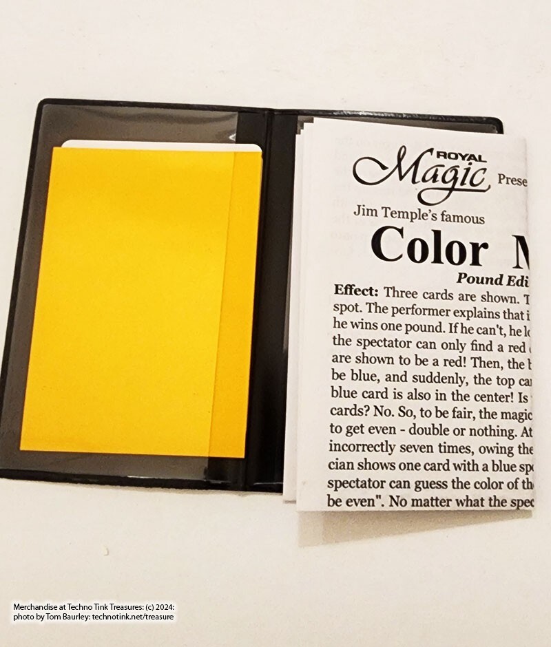 Color Monte Card Trick by Emerson & West - Original British Pound version