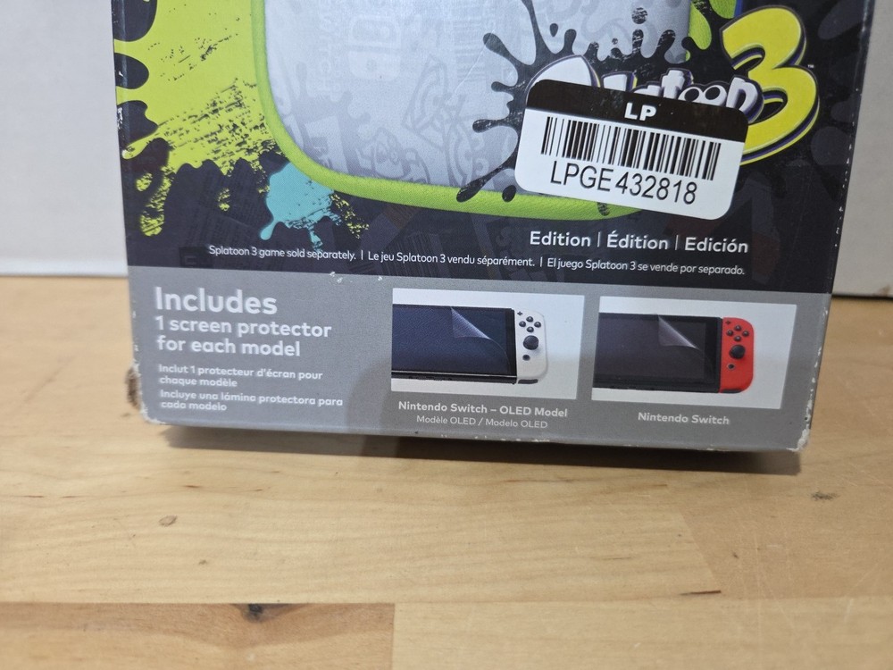 Nintendo Case & Screen Protector for Switch - Splatoon 3 Edition New