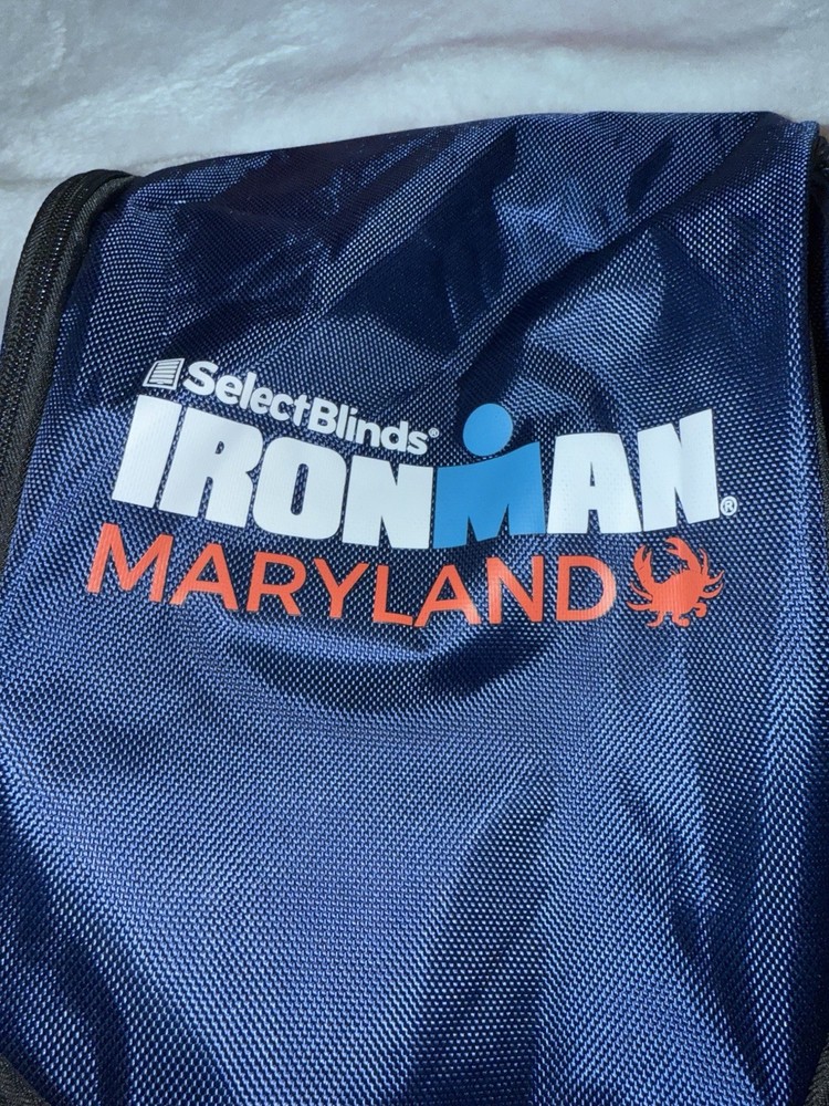 Select Blinds Ironman Triathlon MARYLAND Marathon Backpack Blue Orange