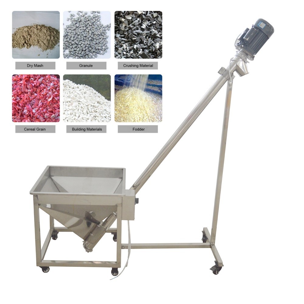 Automatic Spring Feeding Inclined Feeder Screw Type Conveyer Feeding Machine