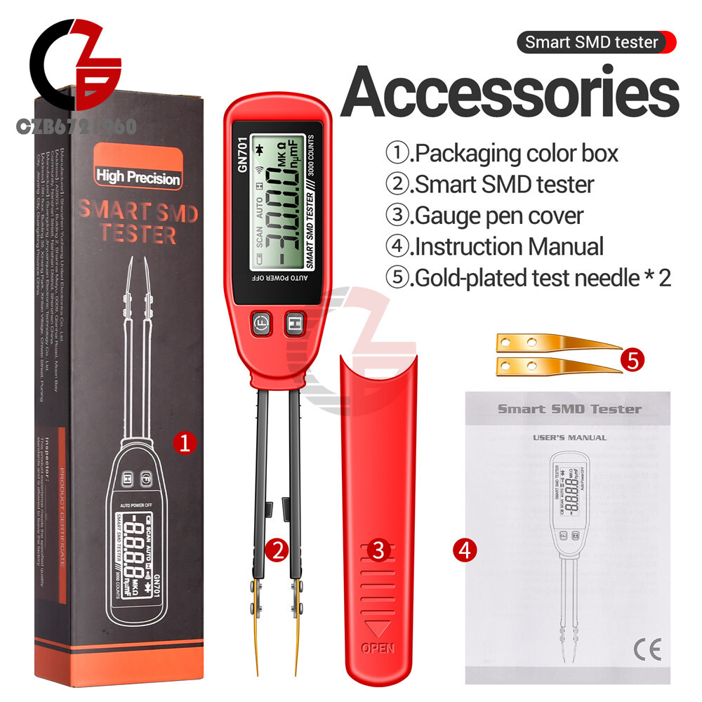 SMD Tester Resistance Capacitance Meter Multimeter Professional Component tester