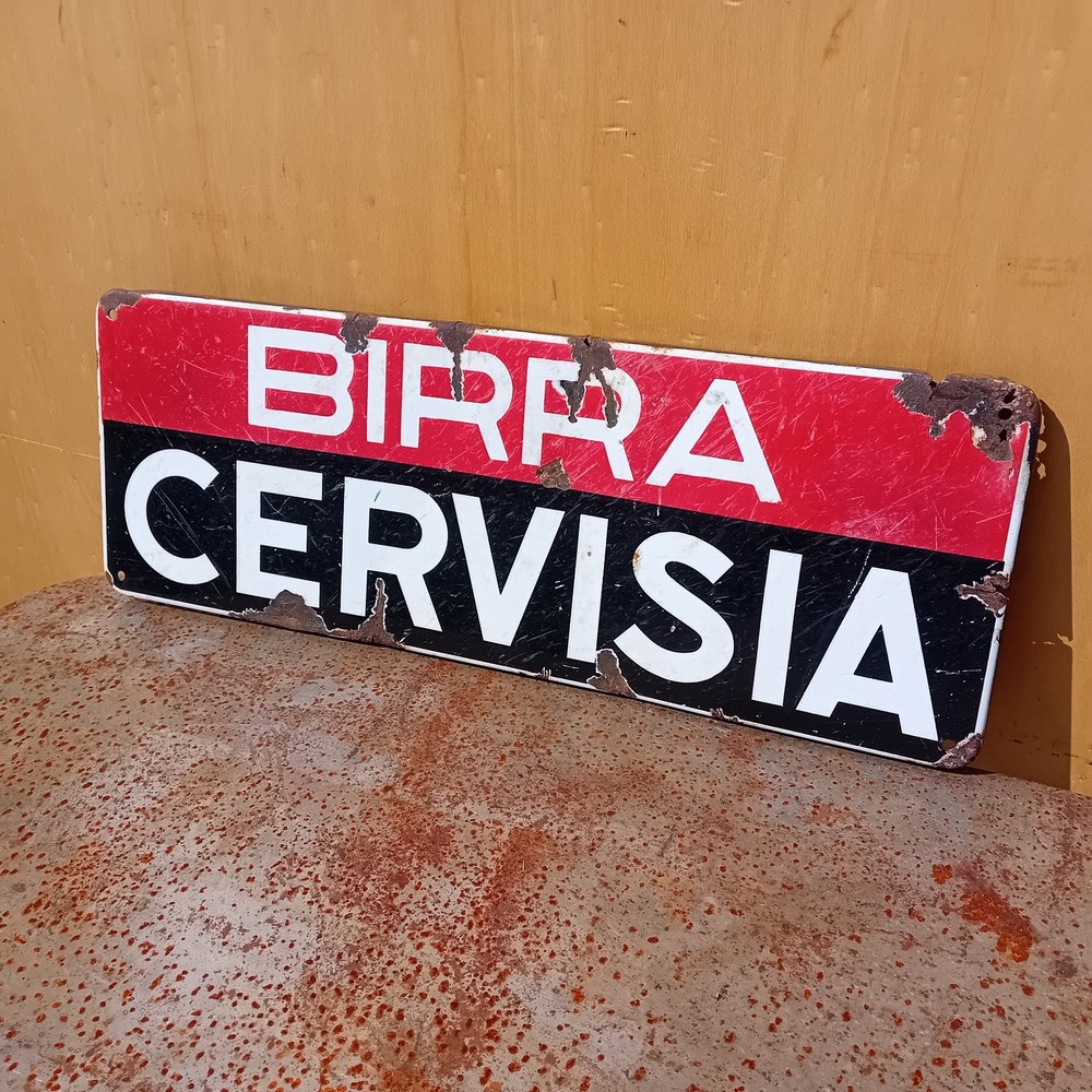 Cervisia Beer Enamel Table Sign