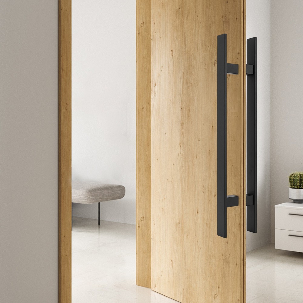 Stainless Steel Double Sided Push Pull Door Handle, H-shaped Door Pull Handle