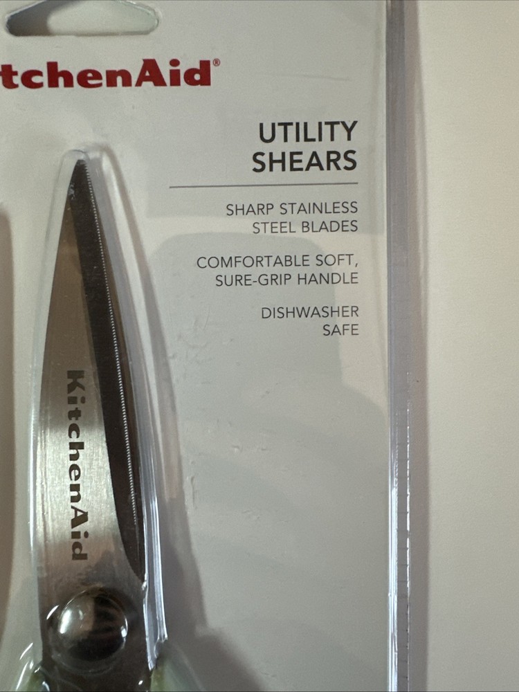 Kitchenaid Utility Shears, NEW, W/ Blade Sheath, Mint Green