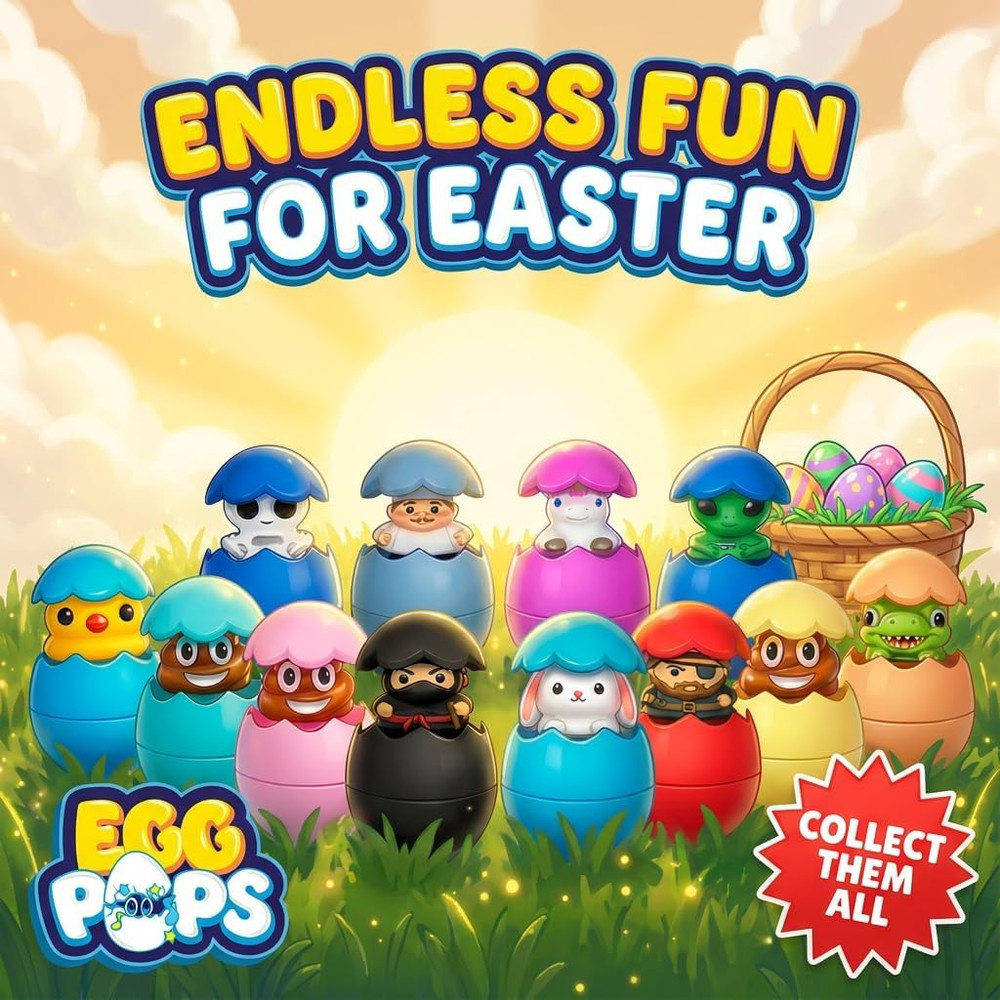 Egg Pops Talking Easter Egg Toy - Figure Pops up & Plays Sounds, Easter Basket S