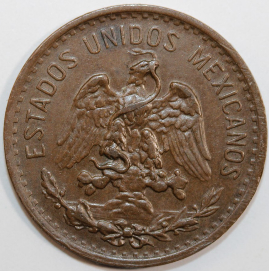 Mexico 1921 2 Centavos Bronze Better Grade #0184