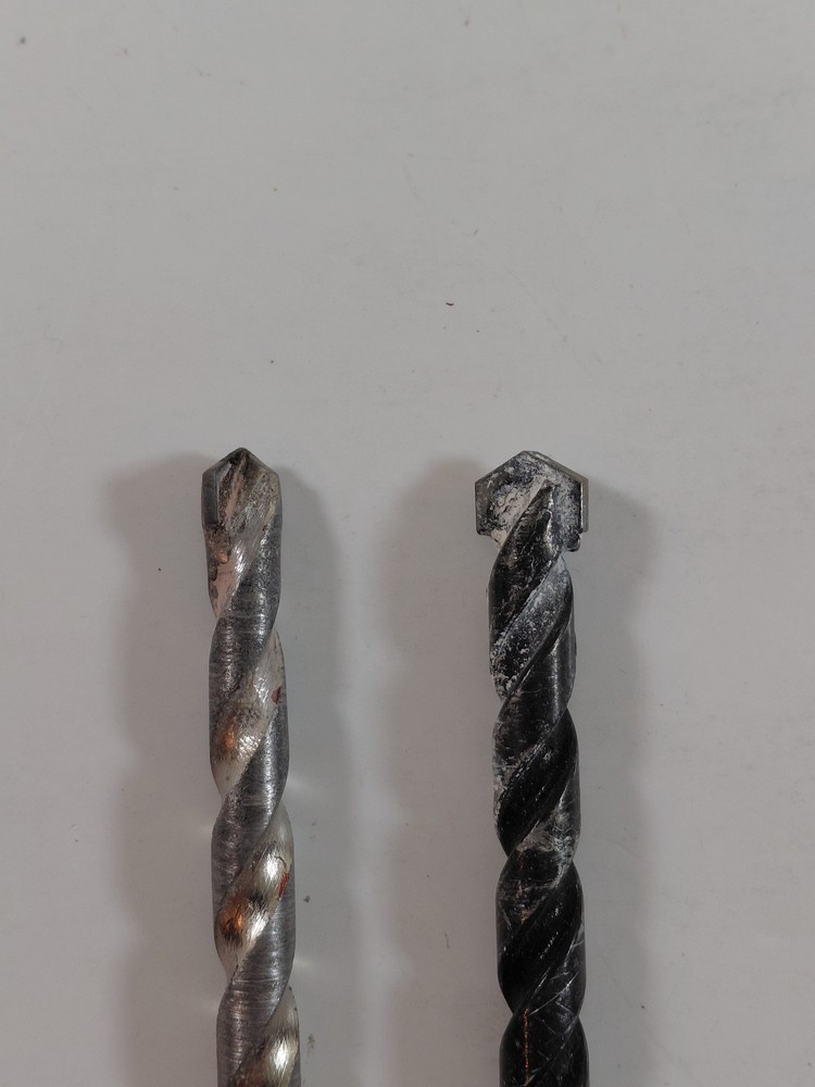 2pc Masonry Drill Bit Set 1/4" (6mm) Carbide Tip Concrete Brick Stone Drilling