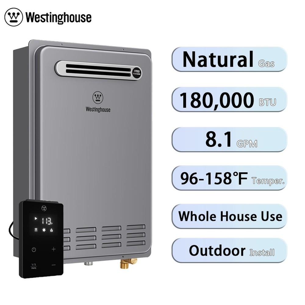 Westinghouse 26L Outdoor Tankless Water Heater Natural Gas For WHOLE HOUSE USE