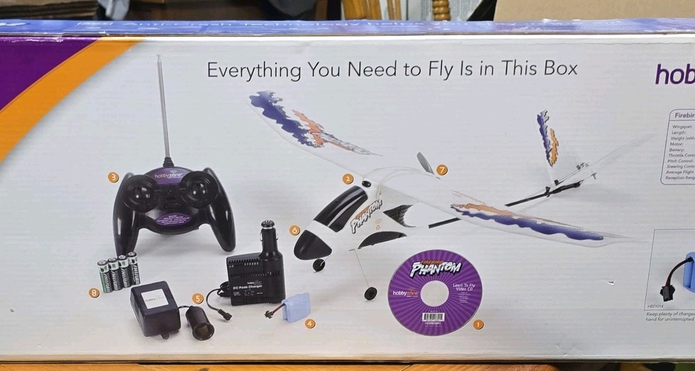 HBZZ4700 HobbyZone Firebird Phantom Elec w/Control -Anti Crash Tech-RTFLY