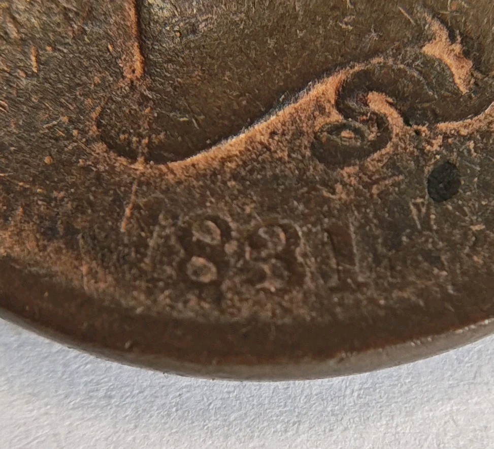 1831 Coronet Head Large Cent • Straight Clipped Planchet Error • AG/G