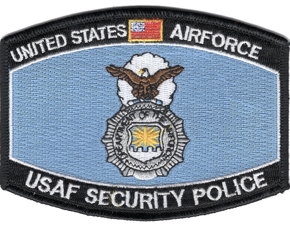 4.5" AIR FORCE SECURITY POLICE MOS EMBROIDERED PATCH