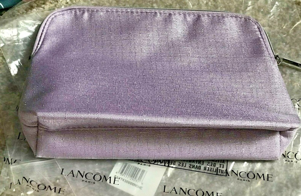 Lancome light purple bag with silver hardware, zippered & lining Large size
